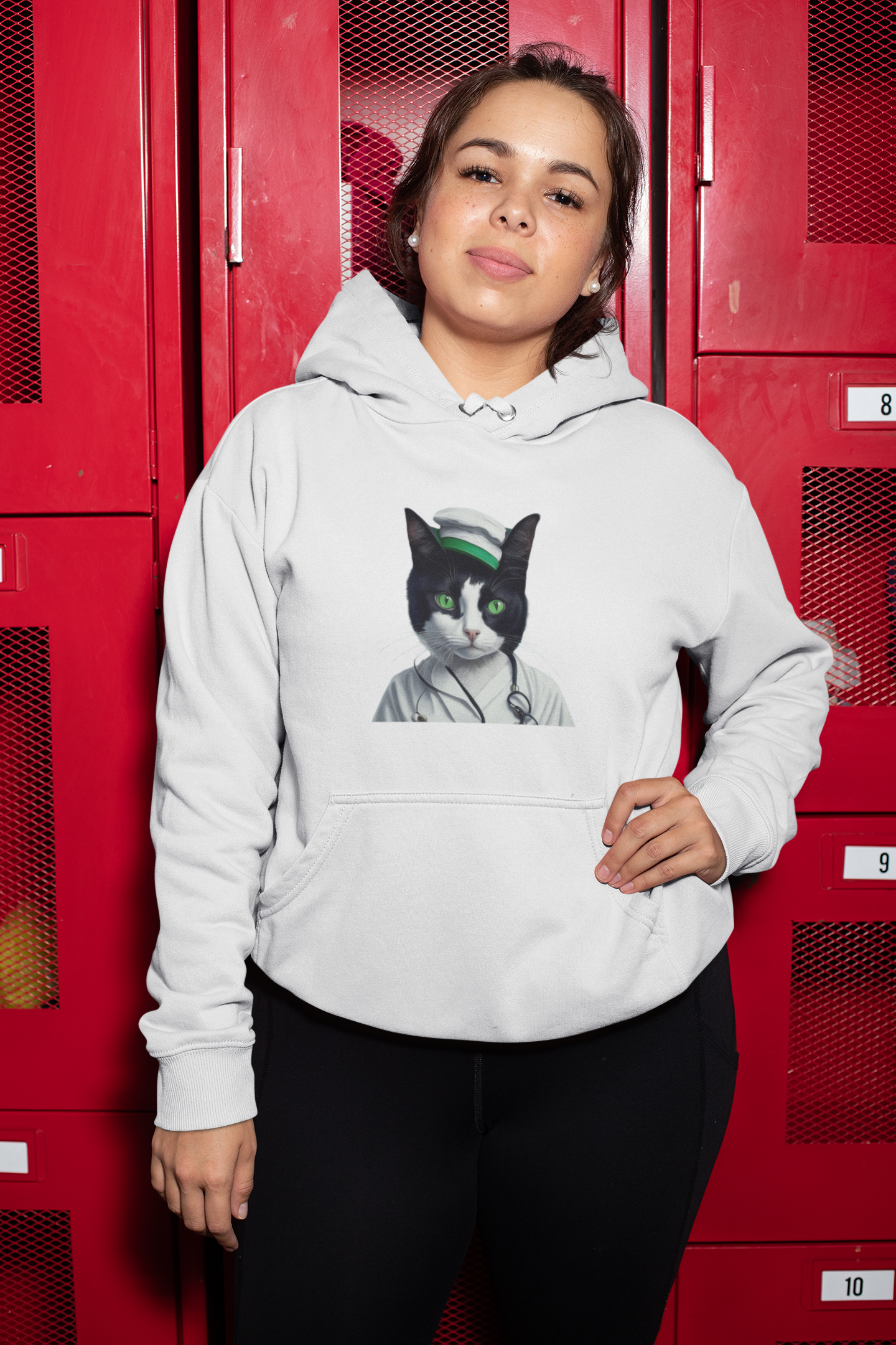 "Nurse Cat" Unisex Eco Friendly Hoodie